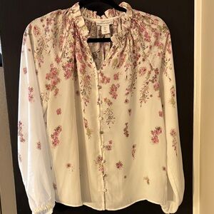 cupcakes & cashmere Pink Floral Blouse